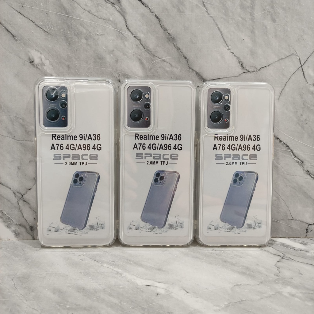 SoftCase Realme C30 C30s C31 C35 Narzo 50A Prime Realme 9i Oppo A96 4G A76 4G A36 Case Bening Clear SPACE TPU Jelly White_Cell