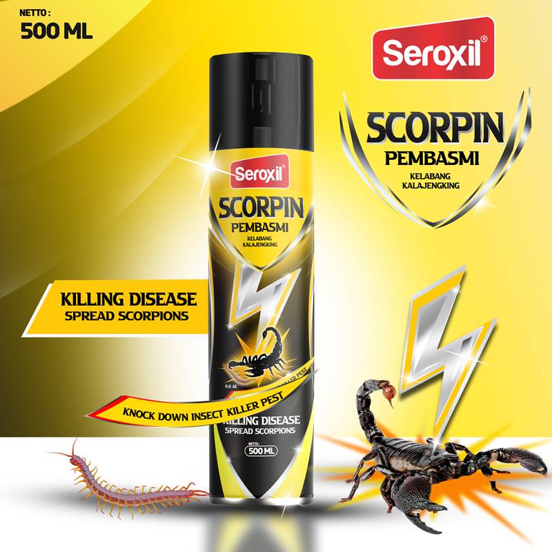 Racun-Pembasmi Anti Kalajengking, Kelabang dan Luwing 450ml (Seroxil)