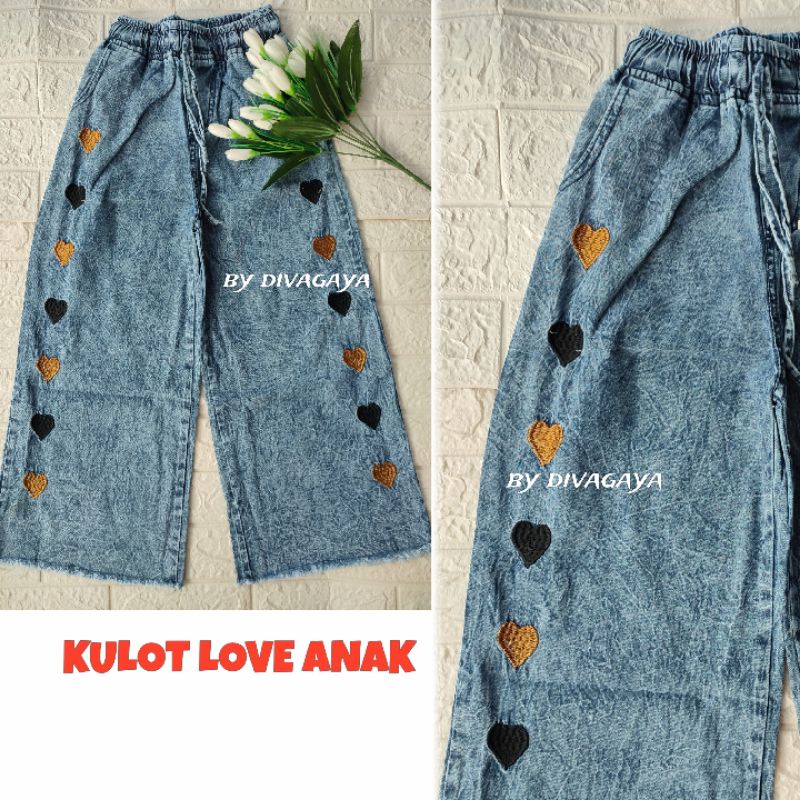 KULOT ANAK TANGGUNG MOTIF LOVE