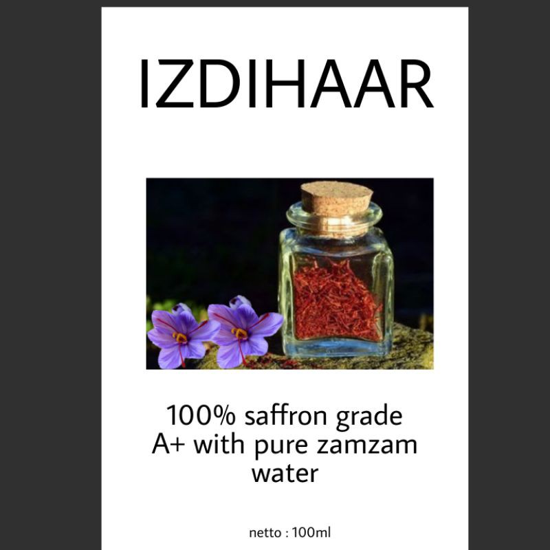 

100% saffron grade A+ with pure zamzam water