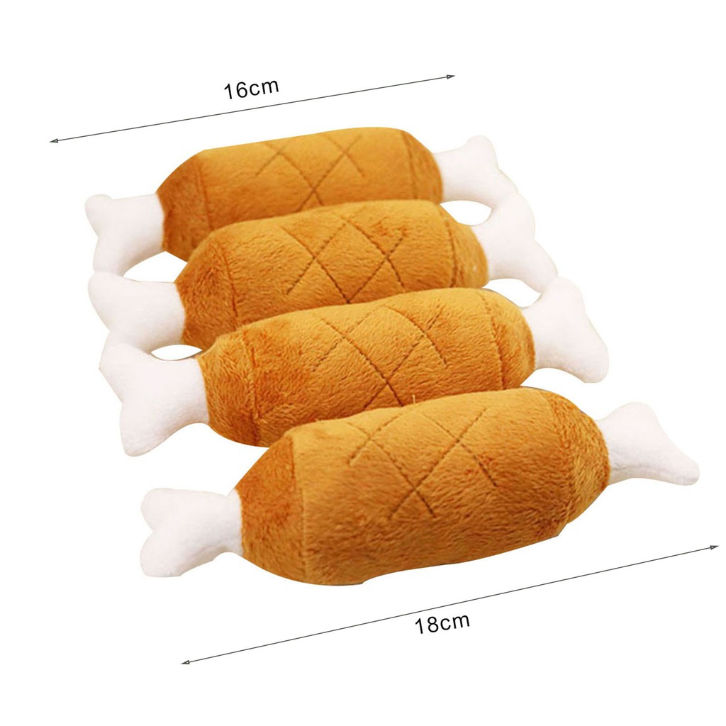 Mainan Bentuk Tulang Drumstick Bahan Plush Lembut Untuk Dekorasi Natal