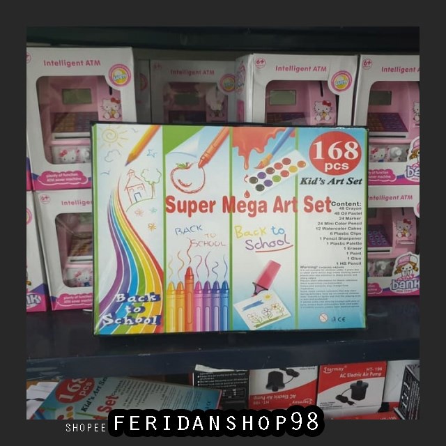 

BT979 168 PCS - BEST PENSIL WARNA ALAT TULIS SET CRAYON COLORING SET COLOURING - HITAM BY FERIDANSHO