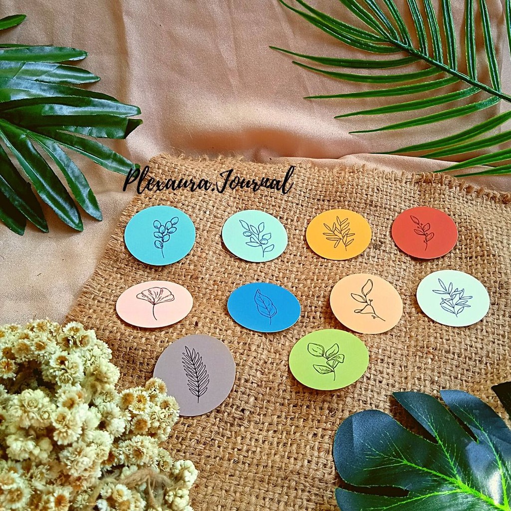 

Sticker mini varian “Botanical dot” Scrapbook bujo bogor