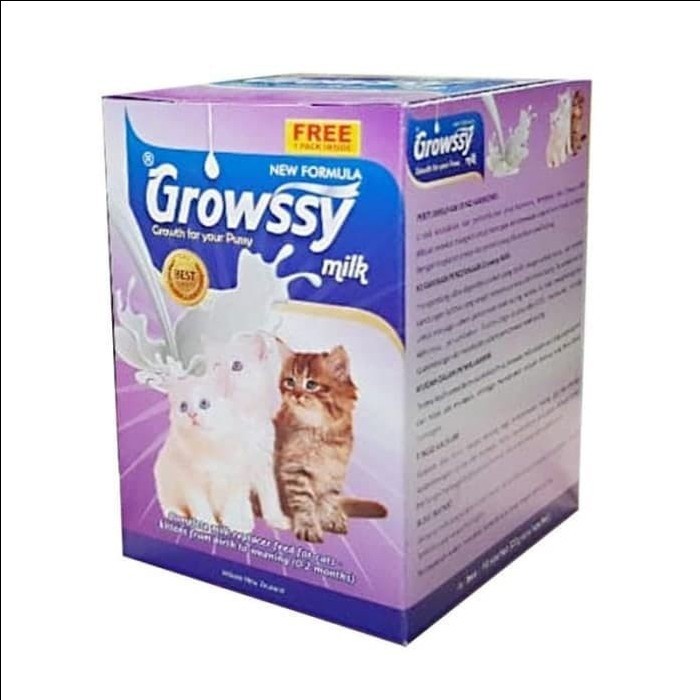 ( 2box Free 1 kalung ) - Susu Growsy Baby Cat Milk Susu Bayi Kucing