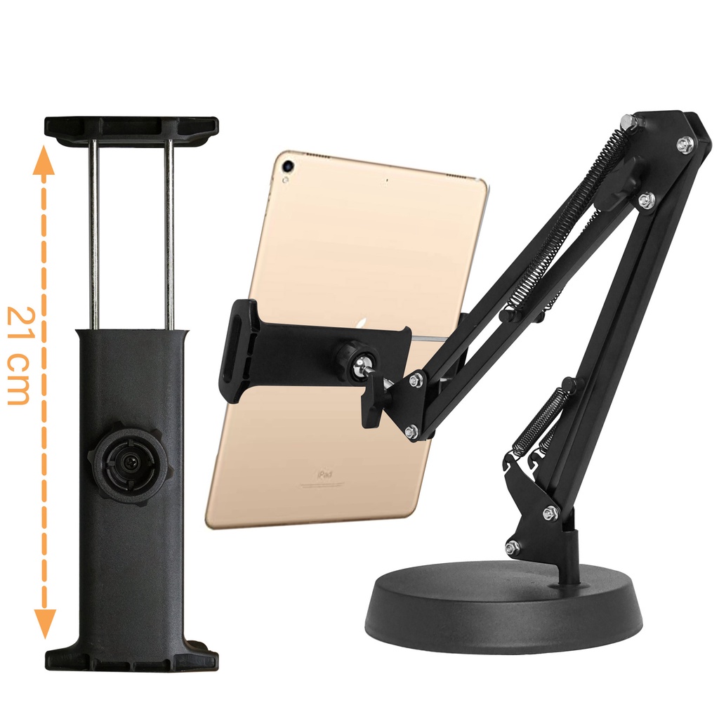 StaHolder Putar Multifungsi Universal 5.1-10.5 Inch Tablet Holder Tripod Lazypod Hp Tongkat Hp Stand
