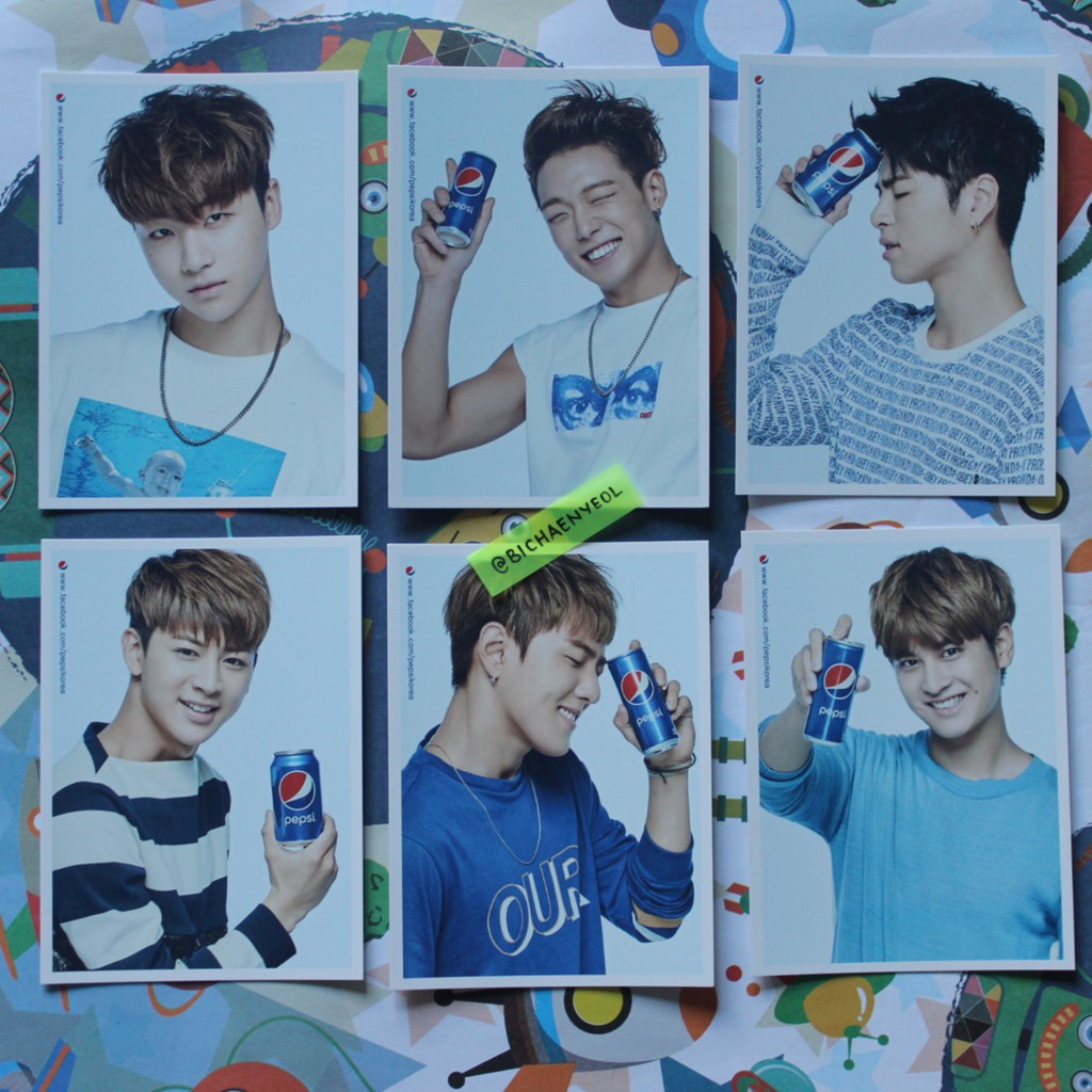 iKON Pepsi Photocard Album Postcard BI Bobby Jinhwan June Donghyuk Chanwoo Yunhyeong