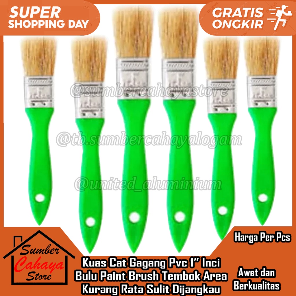 Jual Kuas Cat PVC Owner Serbaguna Gagang Plastik Pelastik 1