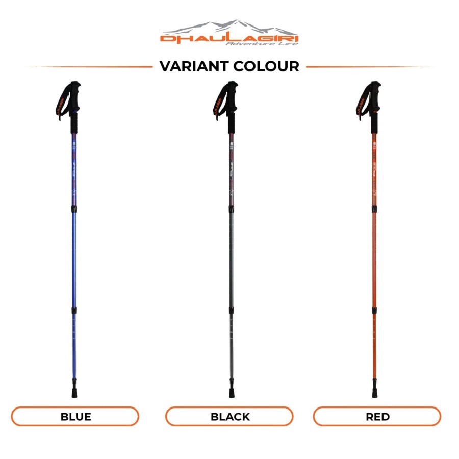 Trekking Pole TP 101 Gagang Lurus Tongkat Hiking Dhaulagiri Antishock Original