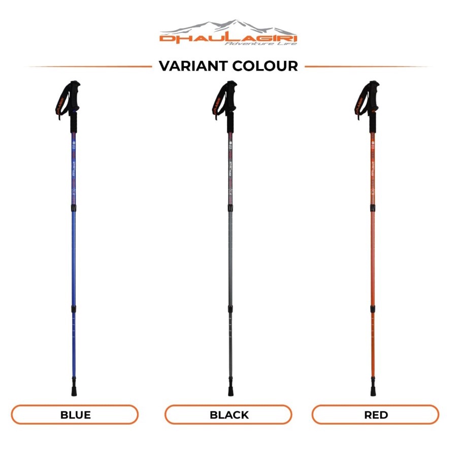 Trekking Pole TP 101 Gagang Lurus Tongkat Hiking Dhaulagiri Antishock Original