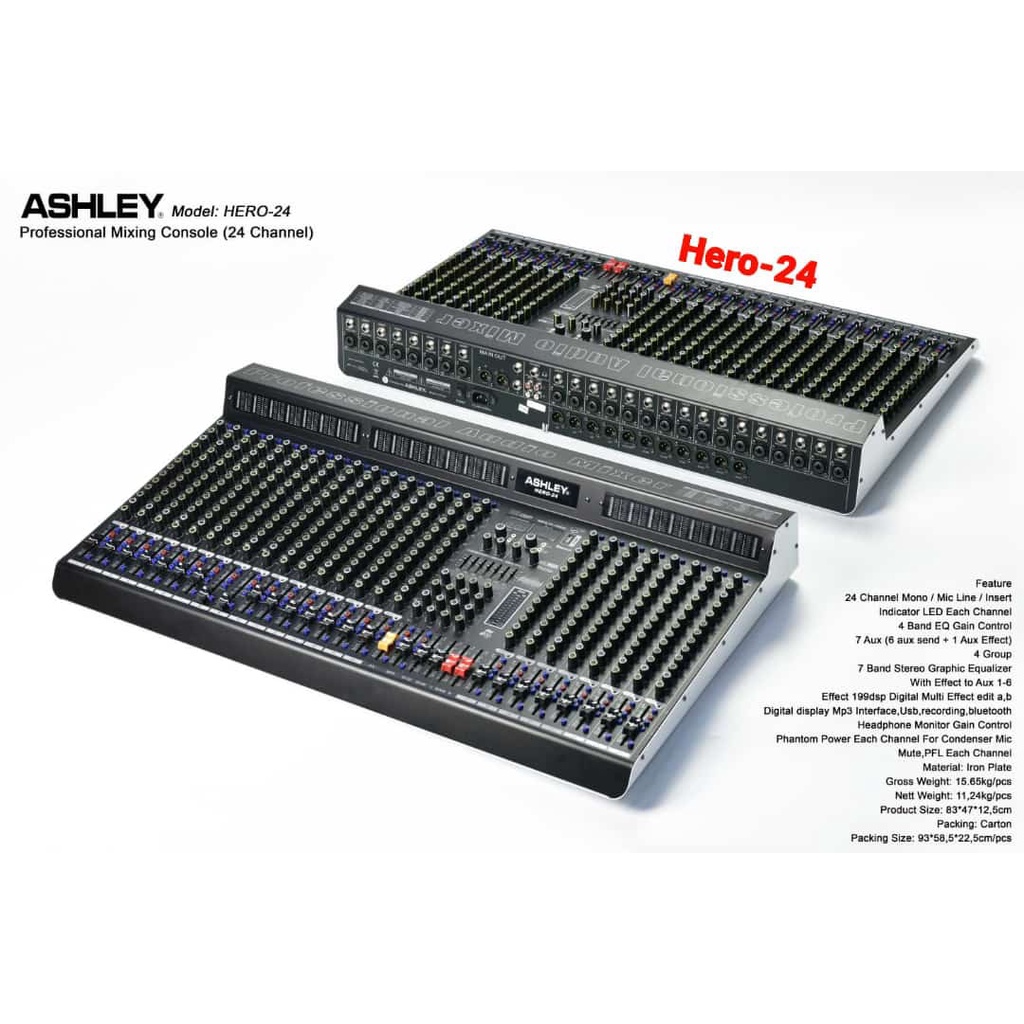 MIXER ASHLEY HERO 24 / HERO24 ORIGINAL GARANSI RESMI