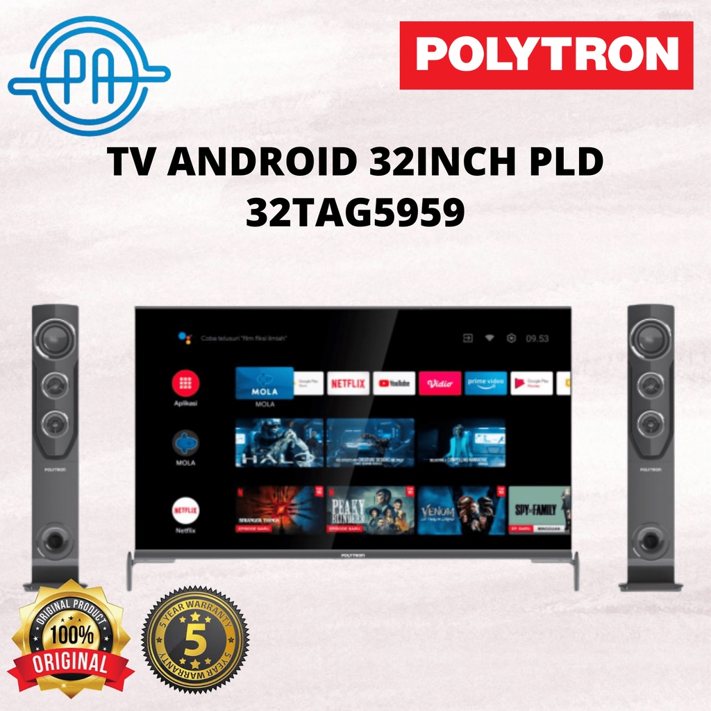 TV ANDROID POLYTRON PLD 32TAG5959 SMART CINEMAX 32INCH 32TAG