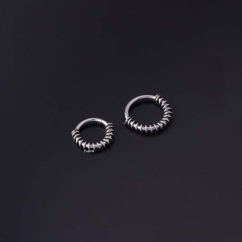 1 Pc Anting Tindik Hidung Bahan Stainless Steel 16 Ukuran 8mm / 10mm Untuk Unisex