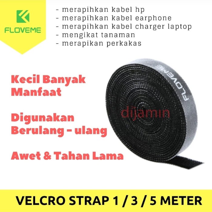 

Code491 Velcro Roll Cable Organizer Pengikat Kabel Gulung 1M / 3M / 5M