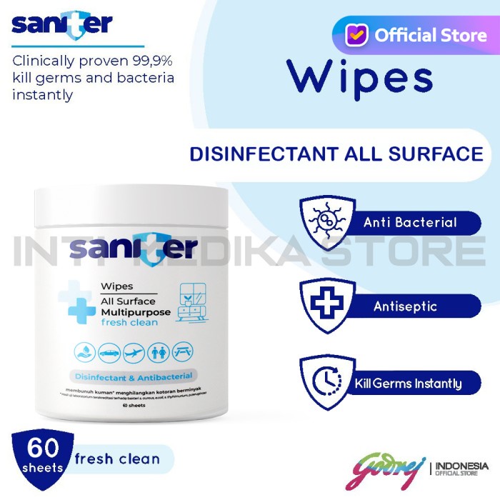 Saniter - Wipes All Surface Multipurpose 60S Tisu Basah Disinfektan #98
