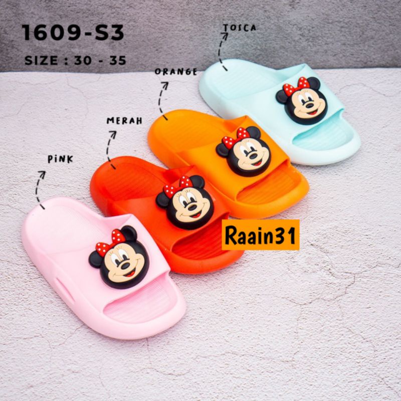 Sandal anak Mickey mouse Sandal import anak Selop anak karakter disney Sendal anti slip anak perempuan