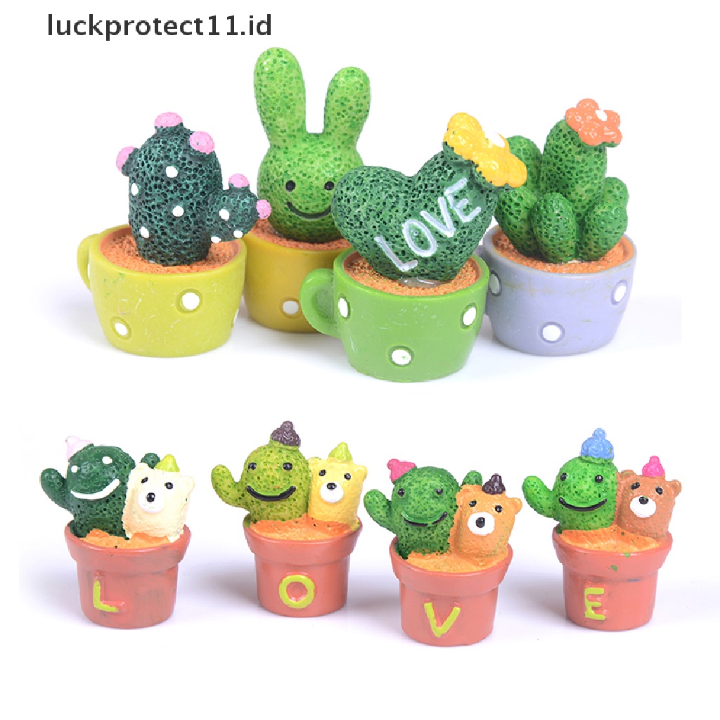 Ornamen Miniatur pot Kaktus Untuk Dekorasi Taman Rumah Boneka