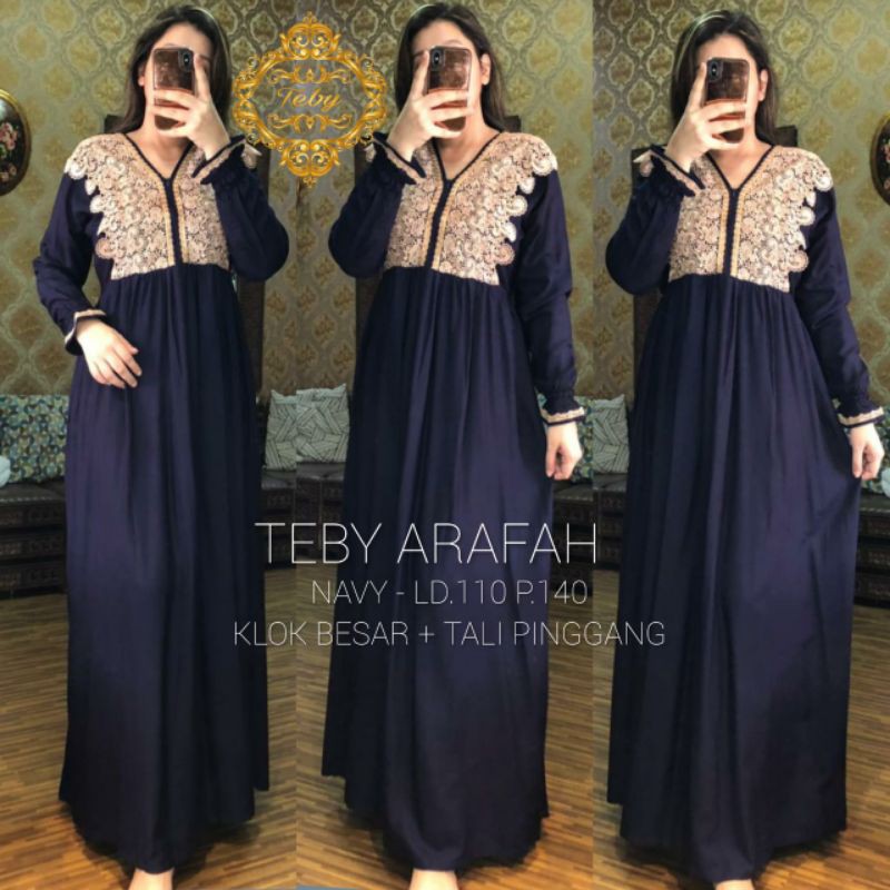 Daster Arab TEBY ARAFAH Long Dress Rayon Gamis Rayon