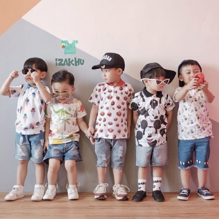 Kaos Kerah Anak cowok IZAKHU Baju Wangki Kaos Anak Laki Kaos Kerah Anak cowok IZAKHU Baju Wangki Kaos Anak Laki