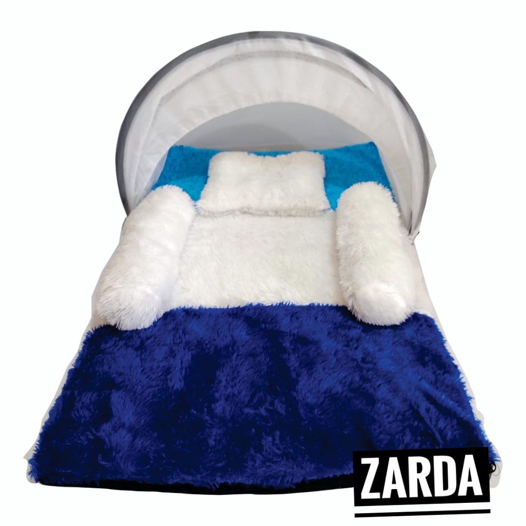 KASUR BAYI MATRAS MODEL KELAMBU TERPISAH LENGKAP BANTAL GULING/KASUR BAYI MULTIFUNGSI