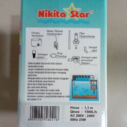 NIKITA STAR NS 1600 MESIN POMPA AQUARIUM