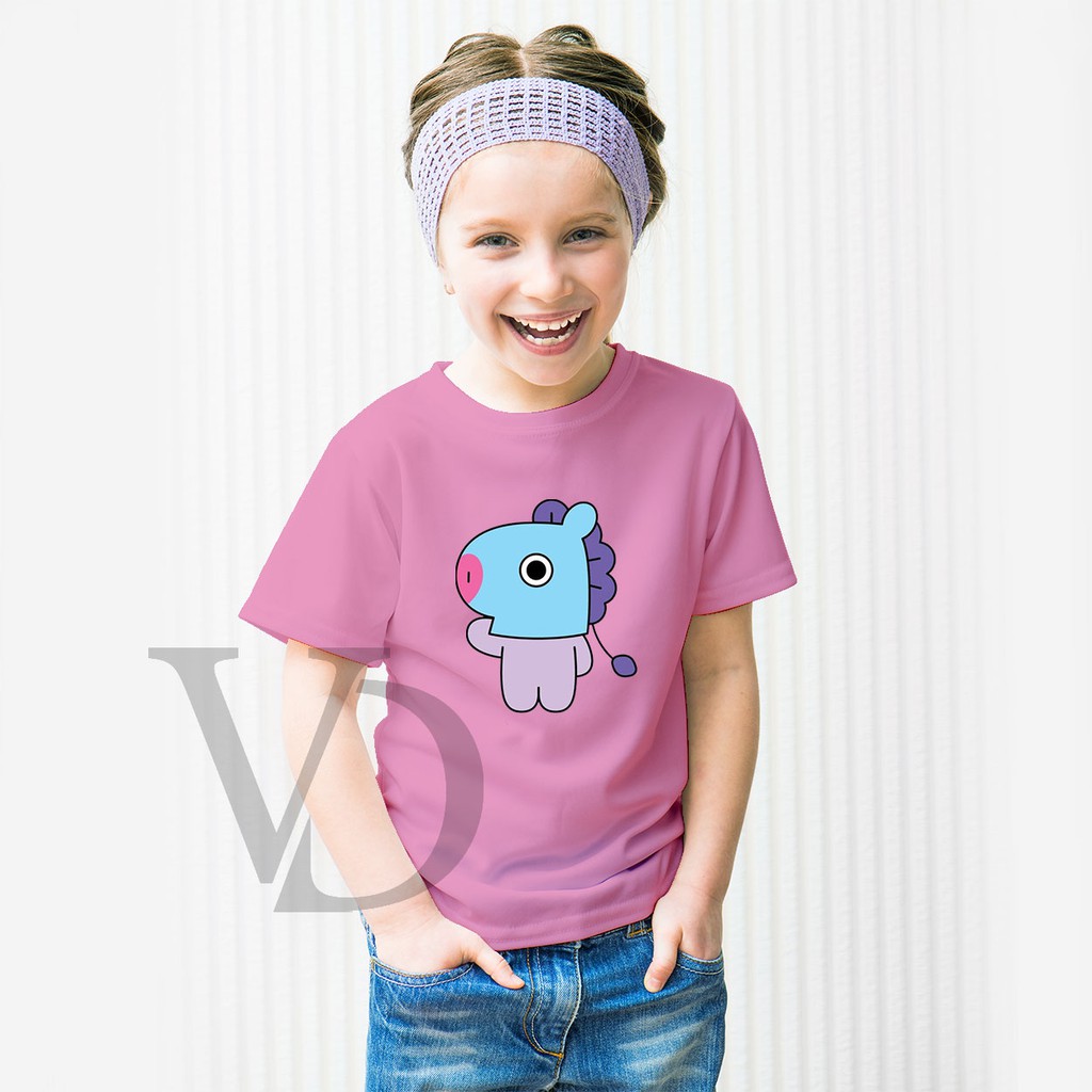 Kaos Anak Perempuan &amp; Laki - laki Unisex BT21 mang /kaos anak lucu / kaos j-hope / baju line