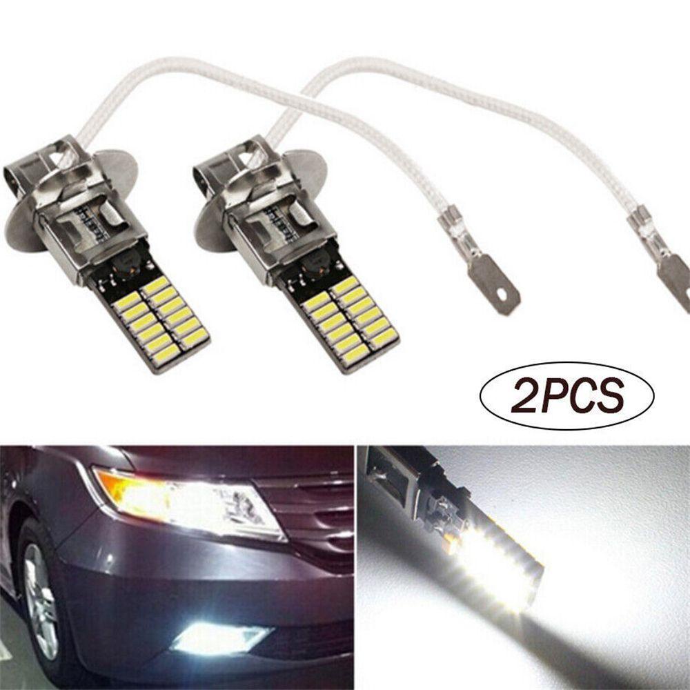 Nanas 2Pcs Lampu Kabut Mobil 2 Pcs LED Super Terang Hi/Low Kit Beam DRL