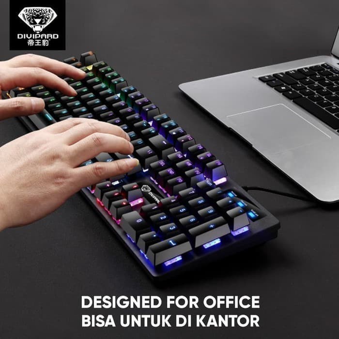 Divipard Keyboard Gaming AK911 Backlit Mechanical Gaming