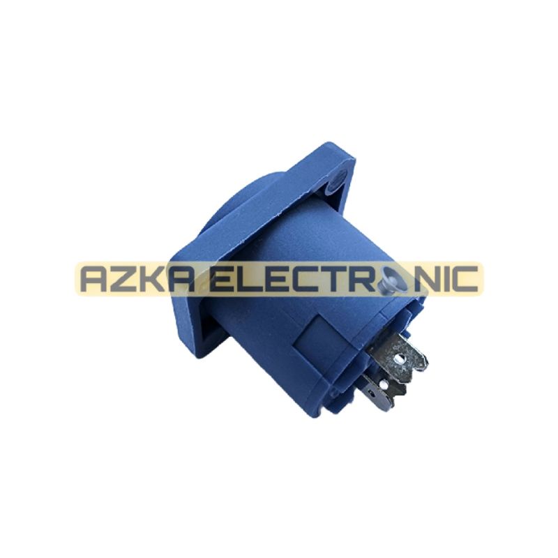 Socket Soket Spikon Speakon 4 Pin Biru