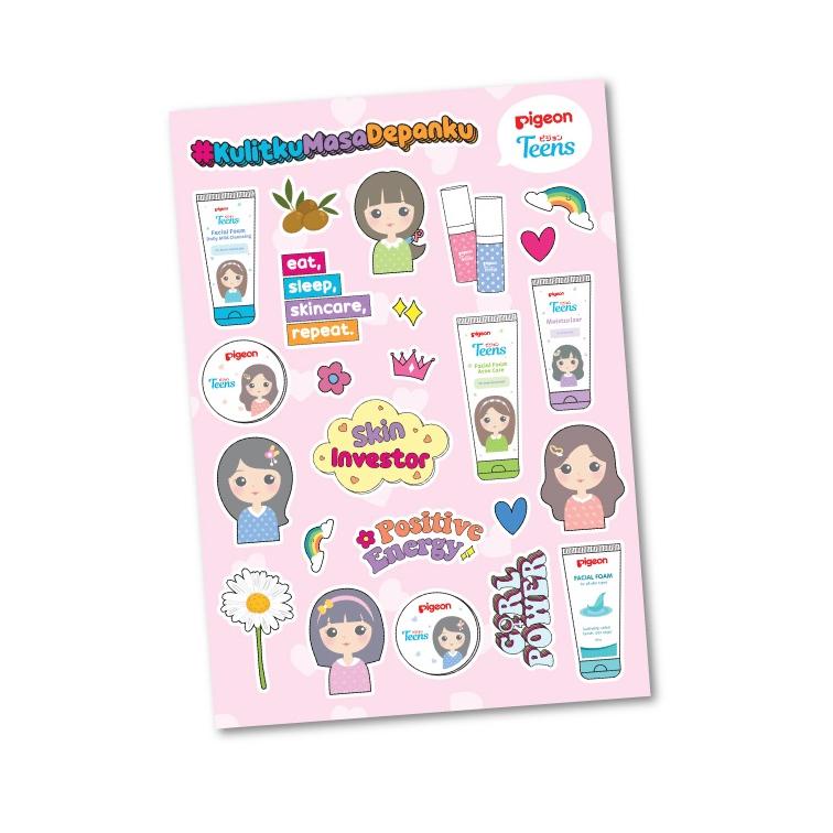 

(G1J7) (FREE GIFT, NOT FOR SALE ) STICKER PIGEON TEENS //Produk@trend