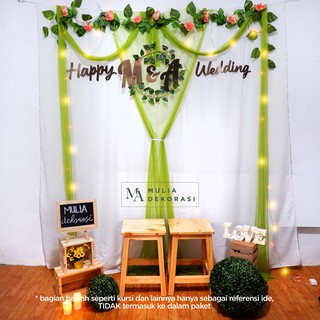 Dekorasi Lamaran Tunangan Backdrop Nikahan PhotoBooth DIY ...