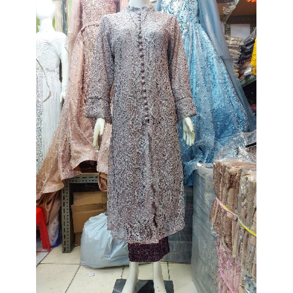 atasan kebaya kancing depan/among/kebaya pesta couple-Taro /lilak