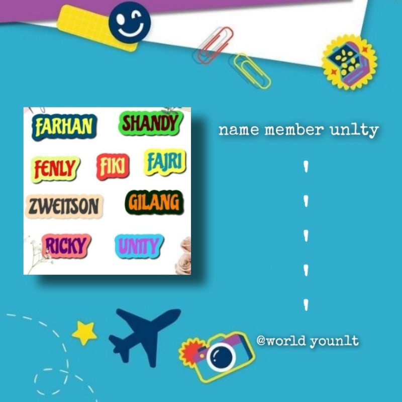 STICKER NAME UN1TY