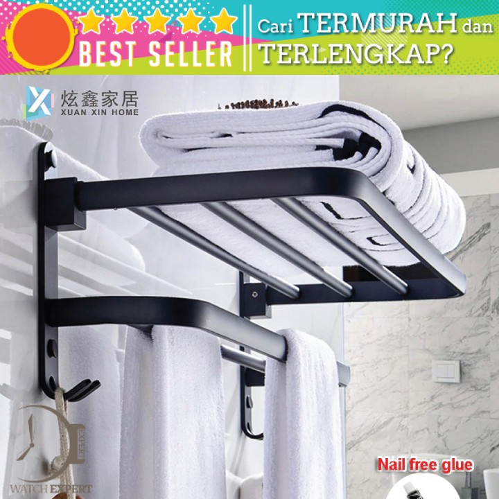 COD Rak Gantungan Handuk Kamar Mandi Bathroom Towel Holder Hook