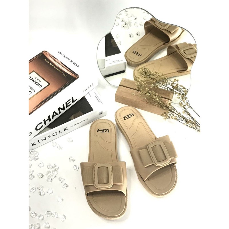Sandal Slop Gesper BEST SELLER Import LCR F-020-Mocca