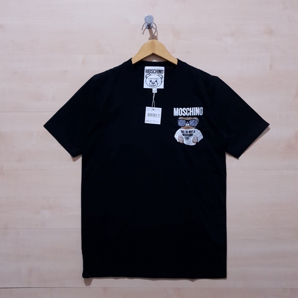 Kaos T-Shirt Moschino Small Logo This Is Not A Toy Black