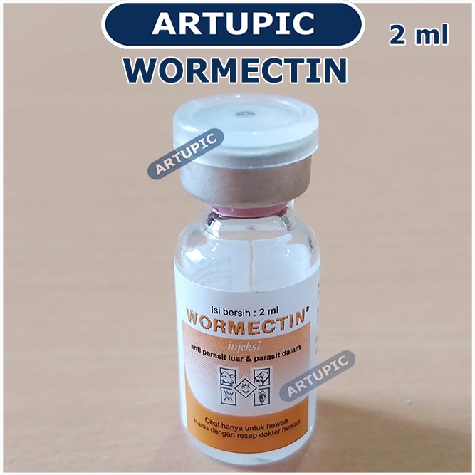 Wormectin Injeksi 2 ml Obat Scabies Suntik Injeksi Kudix Kutu Jamur Caplax Cacing Kucing Kelinci