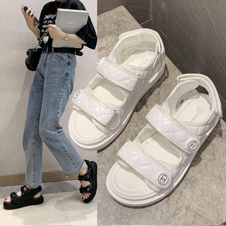 Free BOX Sandal Wanita Wedges Korean Style Elegant Sandal Cewek Hak Tinggi Model Kekinian Sandal Perempuan Fashionable NS019