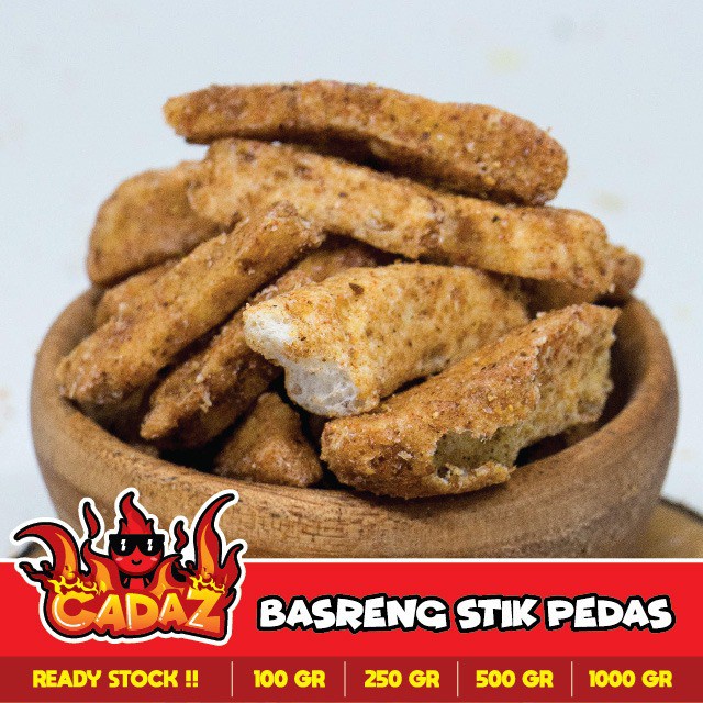 BASRENG STIK PEDAS & ASIN 100 GRAM / BAKSO BASO GORENG STIK STICK PEDES CEMILAN KILOAN MURAH-PEDAS 100 GRAM