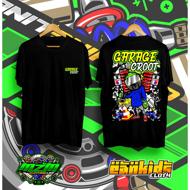 Baju kaos pria distro original/KAOS DISTRO GARAGE CROOT  /kaos pria keren/pakaian pria/mio/soulmx/no