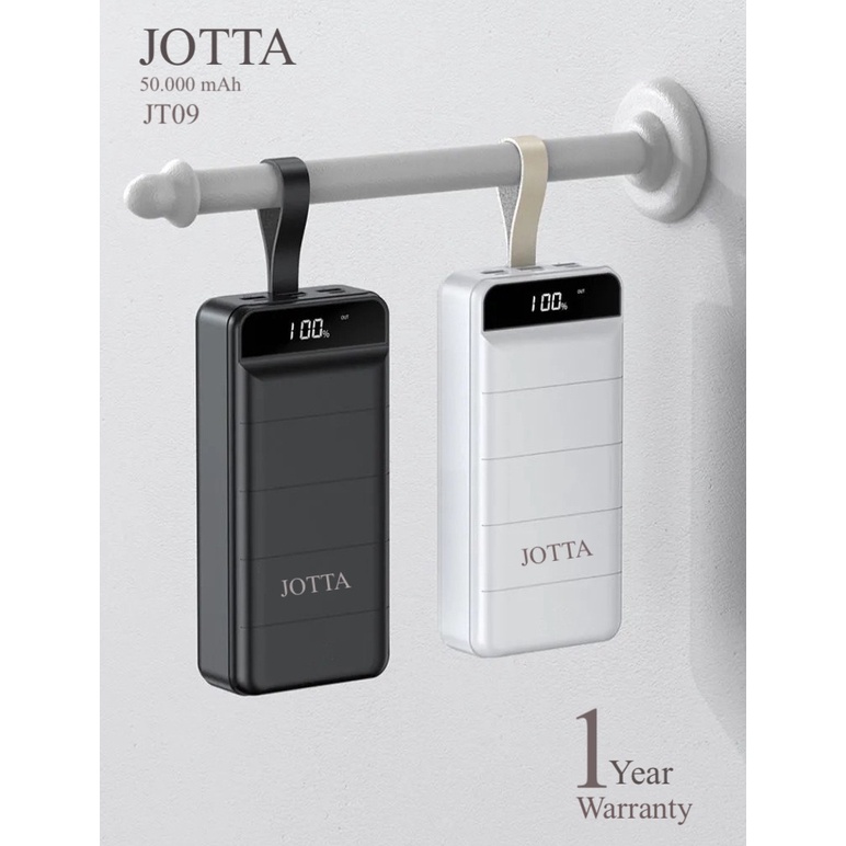 Powerbank JOTTA JT09 kapasitas 50.000 mah original fast charging garansi 1 tahun.