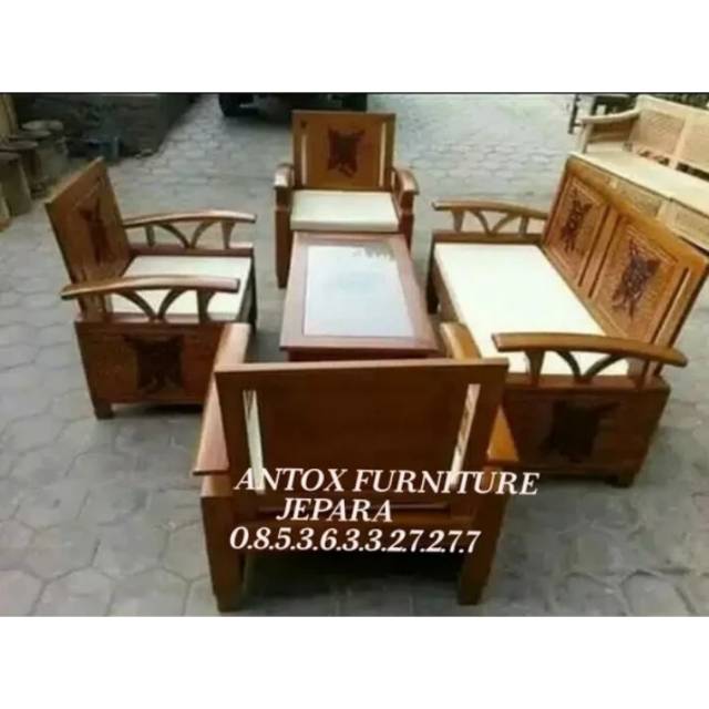 Kursi tamu jati asli mebel Jepara