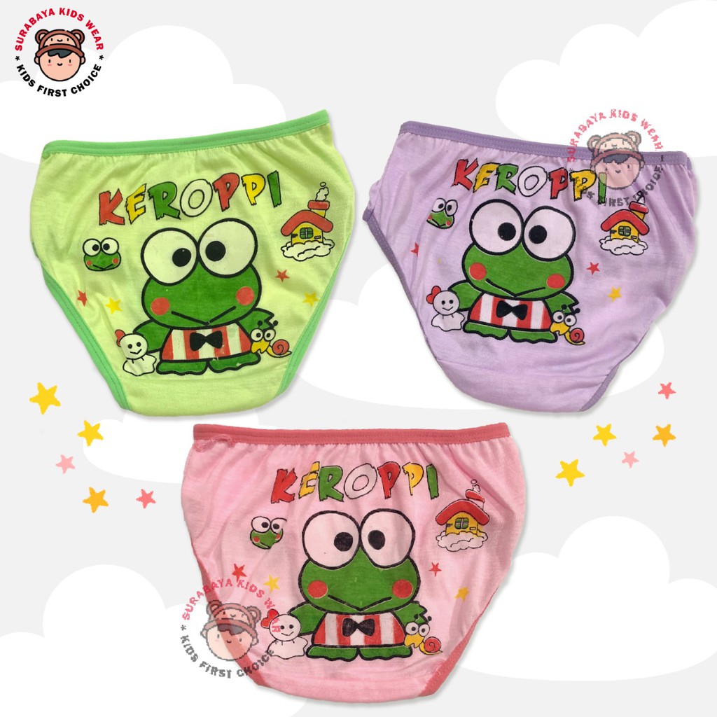 Celana Dalam Anak Perempuan Motif Kartun Warna