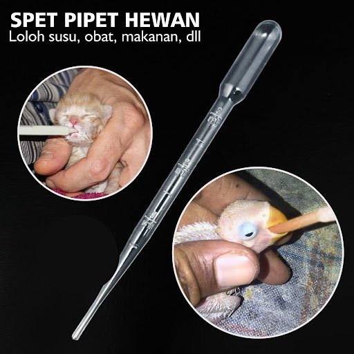 Spet/Spuit Pipet Plastik 3 ml - Alat Suap Susu Obat Makan Bayi Kucing Anjing