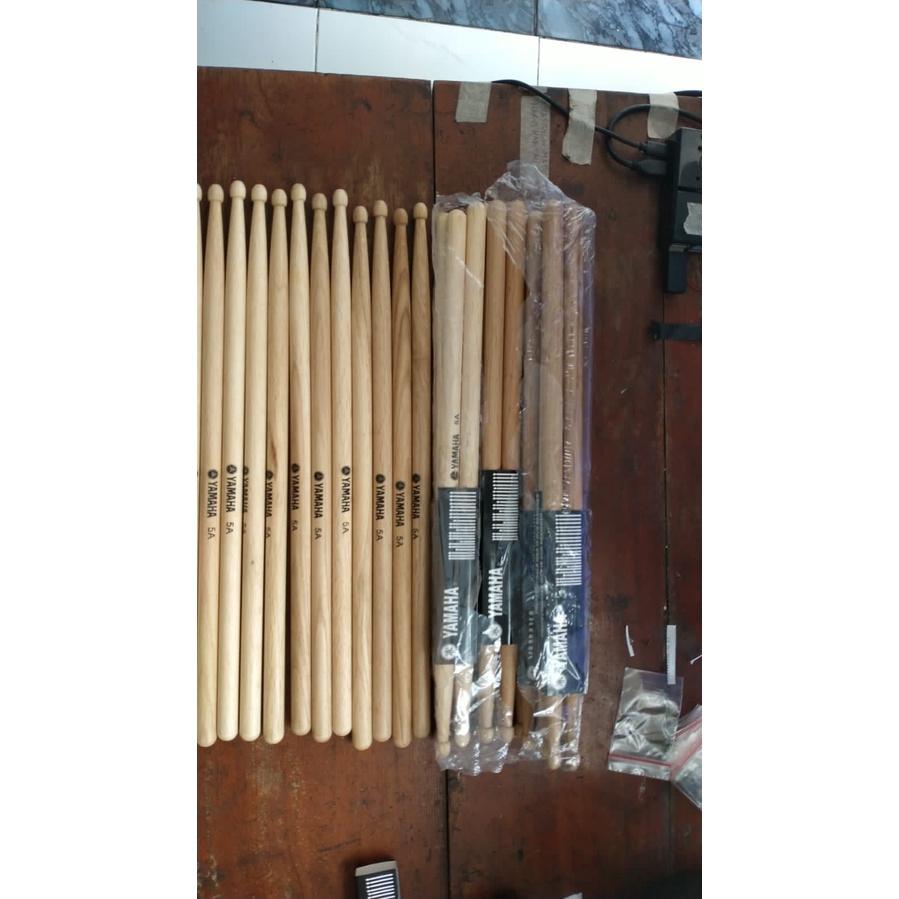 Stik Drum Yamaha 5A Stick Kayu Kuat Tahan Lama