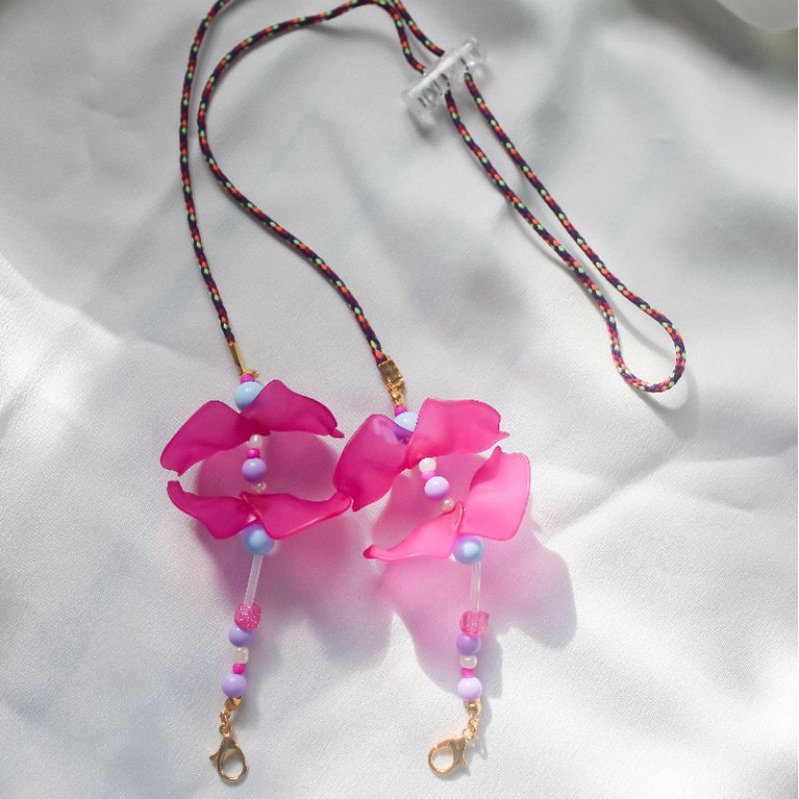 STRAPMASK BELIA PETALS - STRAPMASK HIJAB - GANTUNGAN MASKER MURAH