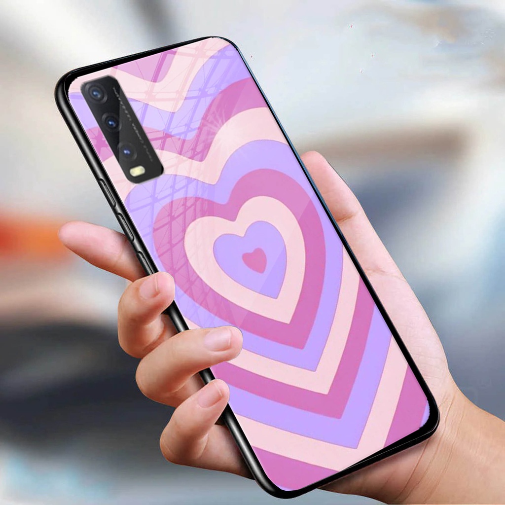 Softcase Glass [SF151] Case Vivo Y20 Y20S Y12S Y12 Y15 Y91 Y95 Y91C V20 V20 SE Y30 Y50 Y51 V21 5G Y2