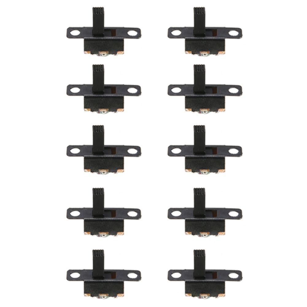 Nickolas1 Saklar 20Pcs DIY Power 3pin Hitam ON-Off Miniatur Slide Switch