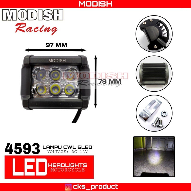 lampu tembak cwl kotak 6led