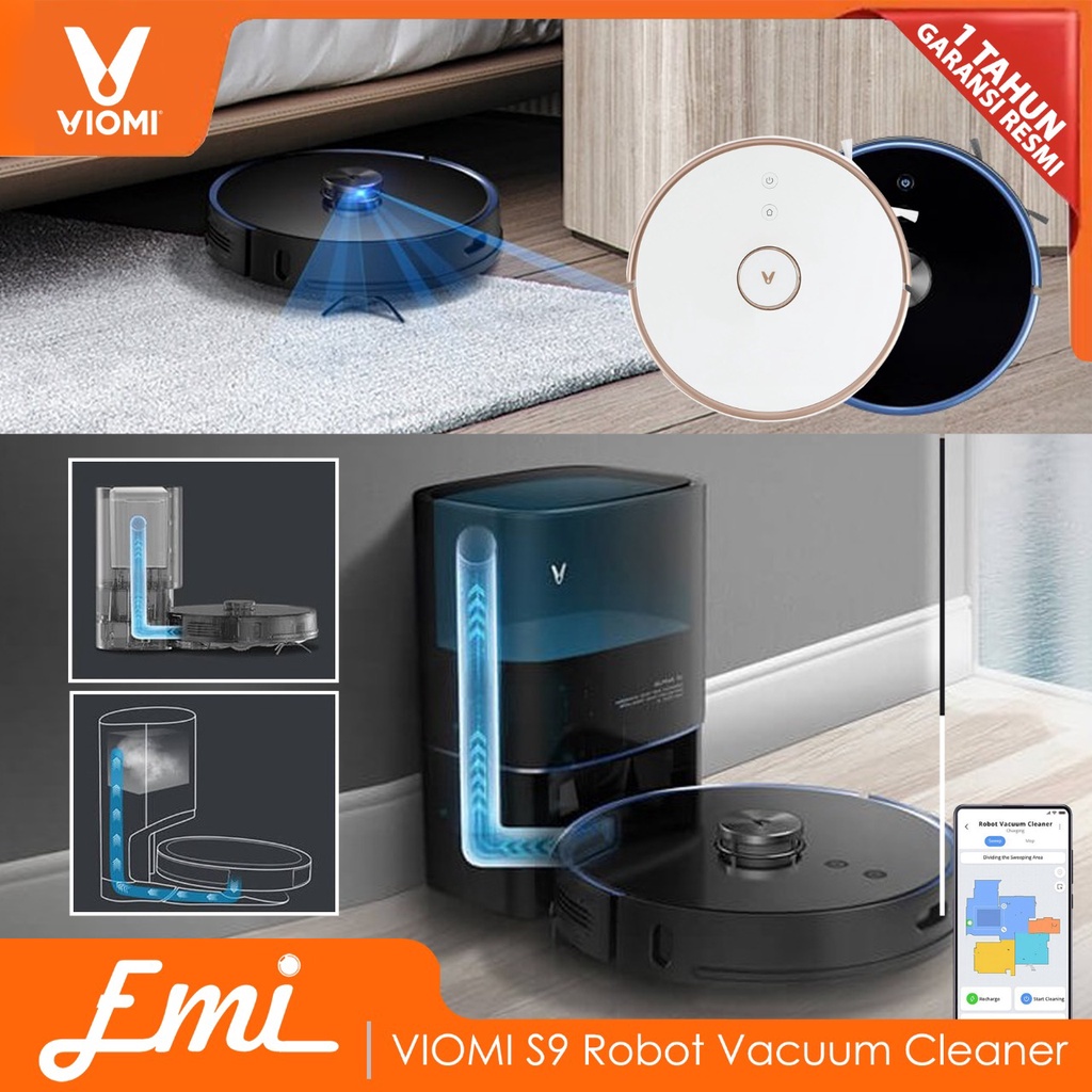 Viomi S9 Robot Vacuum Cleaner Mop Sweeping Pel Pembersih