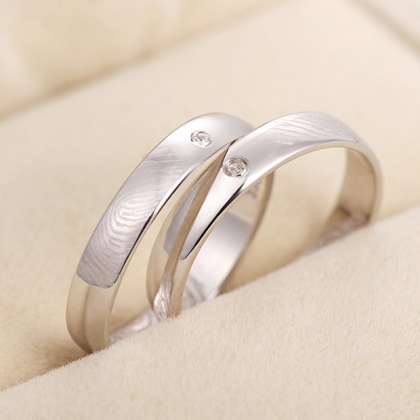 Cincin Kawin Cincin Hitam Silver Ring Perak Tunangan Wanita Pria Wedding Ring Asli Lamaran Silver 92